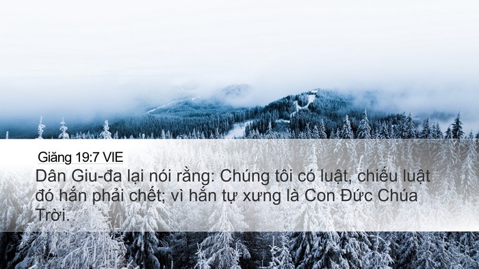 Giăng 19:7 VIE Bible Verse Image