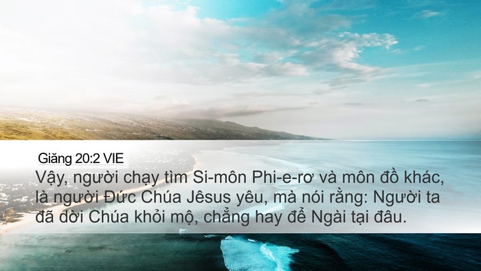 Giăng 20:2 VIE Bible Verse Image