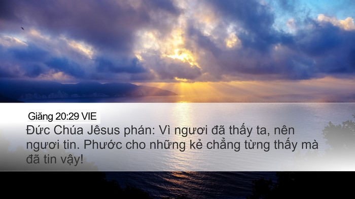 Giăng 20:29 VIE Bible Verse Image