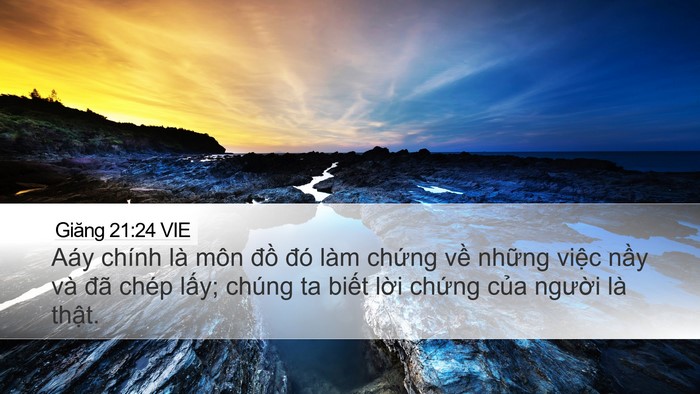 Giăng 21:24 VIE Bible Verse Image
