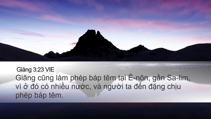 Giăng 3:23 VIE Bible Verse Image