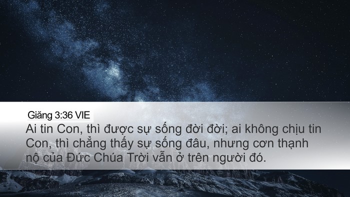 Giăng 3:36 VIE Bible Verse Image