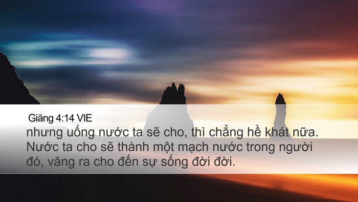 Giăng 4:14 VIE Bible Verse Image