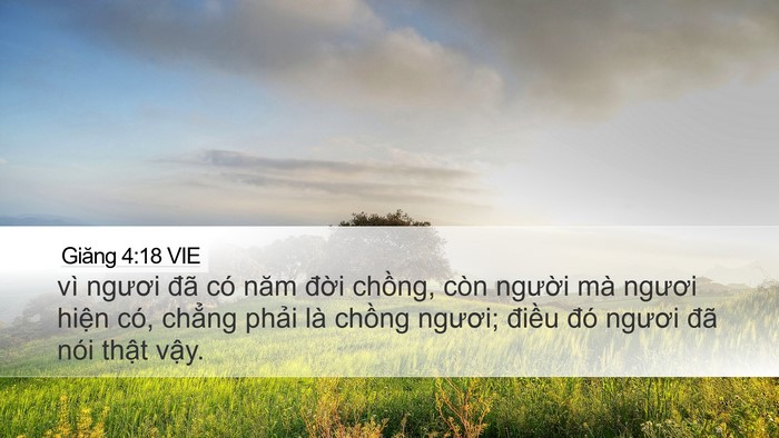 Giăng 4:18 VIE Bible Verse Image