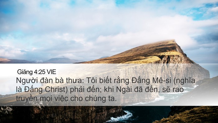 Giăng 4:25 VIE Bible Verse Image