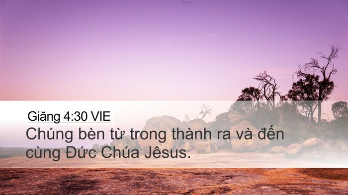 Giăng 4:30 VIE Bible Verse Image