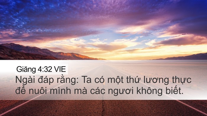 Giăng 4:32 VIE Bible Verse Image