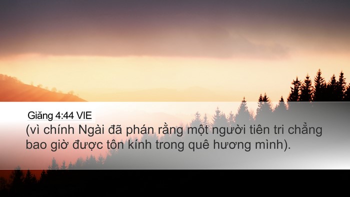 Giăng 4:44 VIE Bible Verse Image