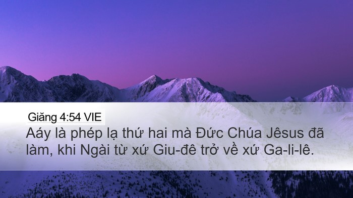 Giăng 4:54 VIE Bible Verse Image