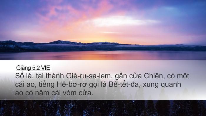 Giăng 5:2 VIE Desktop Wallpaper - Số là, tại thành Giê-ru-sa-lem, gần - Desktop Bible Verse Wallpaper