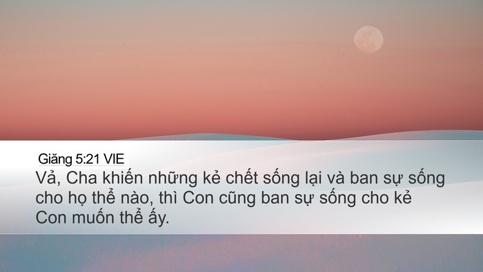 Giăng 5:21 VIE Bible Verse Image