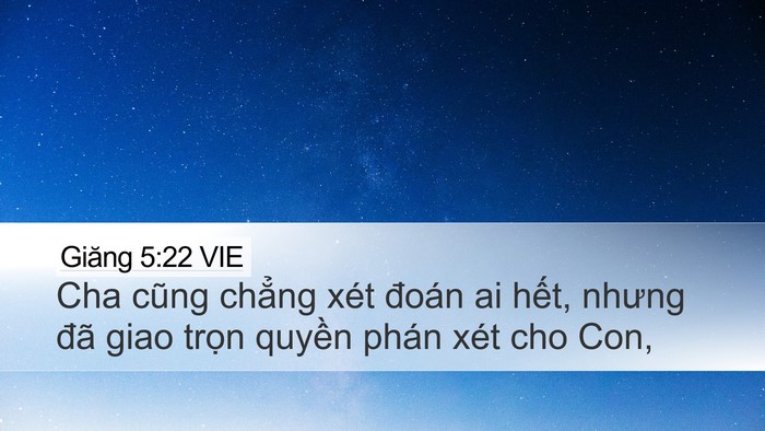Giăng 5:22 VIE Bible Verse Image