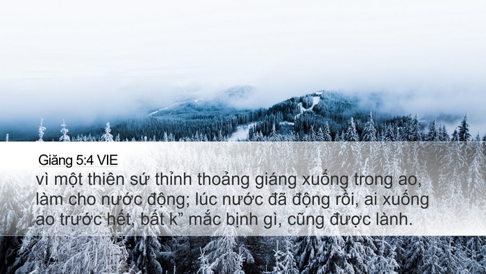 Giăng 5:4 VIE Desktop Wallpaper - vì một thiên sứ thỉnh thoảng giáng - Desktop Bible Verse Wallpaper