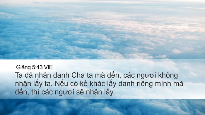 Giăng 5:43 VIE Bible Verse Image