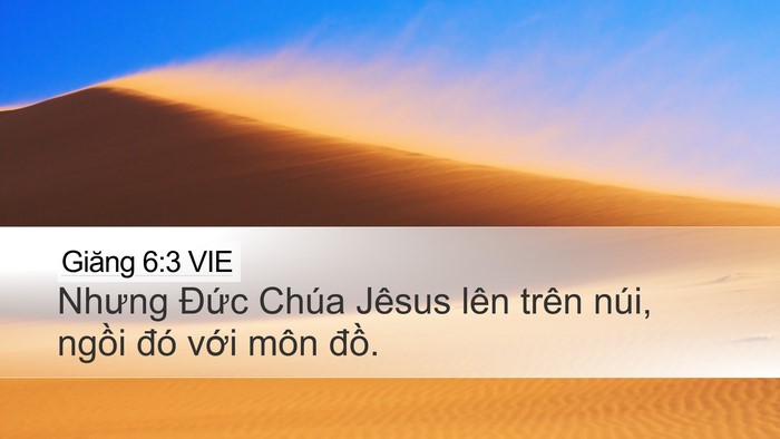 Giăng 6:3 VIE Bible Verse Image