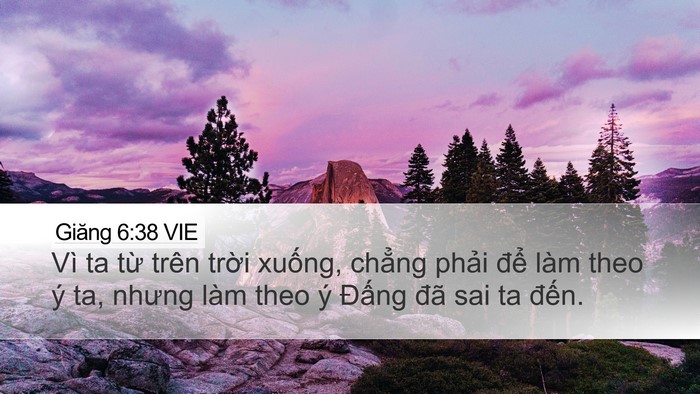 Giăng 6:38 VIE Bible Verse Image