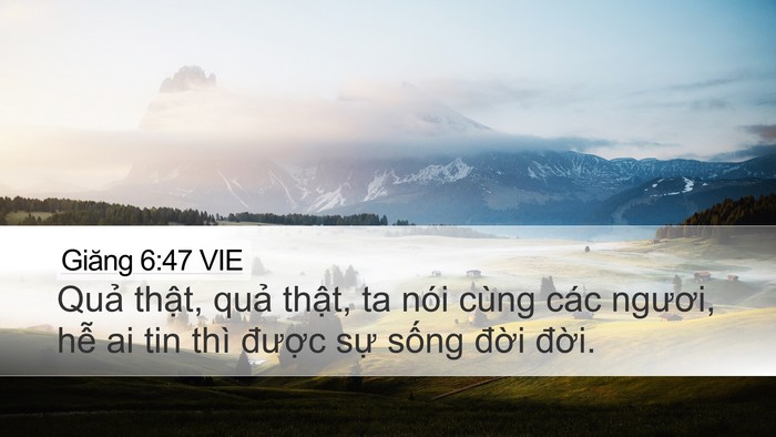 Giăng 6:47 VIE Bible Verse Image