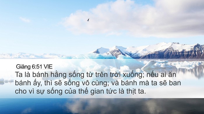 Giăng 6:51 VIE Bible Verse Image