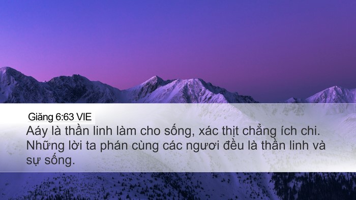 Giăng 6:63 VIE Bible Verse Image