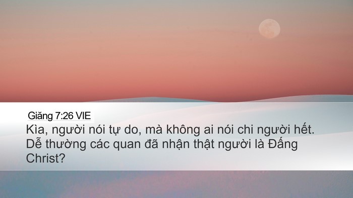 Giăng 7:26 VIE Bible Verse Image