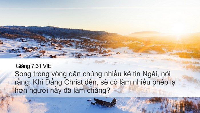 Giăng 7:31 VIE Bible Verse Image