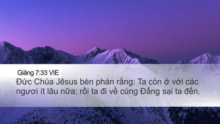 Giăng 7:33 VIE Bible Verse Image