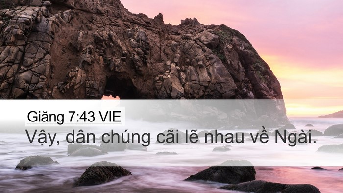 Giăng 7:43 VIE Bible Verse Image