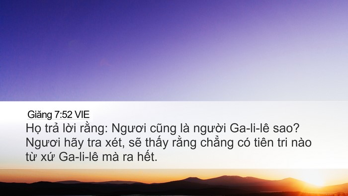 Giăng 7:52 VIE Bible Verse Image
