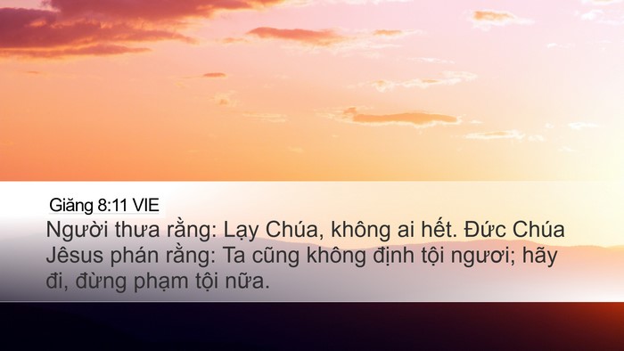 Giăng 8:11 VIE Bible Verse Image