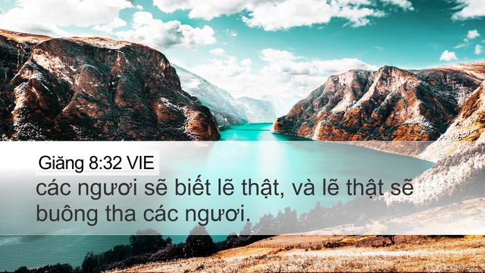 Giăng 8:32 VIE Bible Verse Image