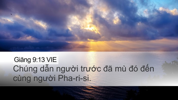 Giăng 9:13 VIE Desktop Wallpaper - Chúng dẫn người trước đã mù đó - Desktop Bible Verse Wallpaper