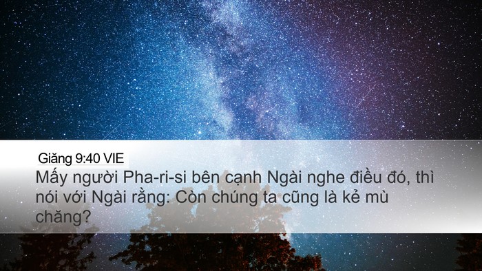 Giăng 9:40 VIE Bible Verse Image