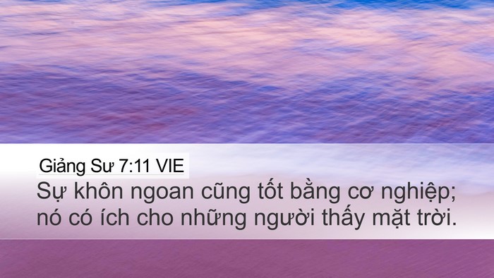 Giảng Sư 7:11 VIE Bible Verse Image