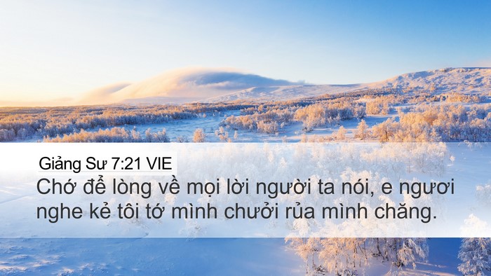 Giảng Sư 7:21 VIE Desktop Wallpaper - Chớ để lòng về mọi lời người ta - Desktop Bible Verse Wallpaper