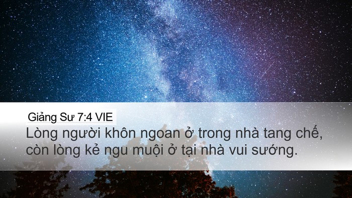 Giảng Sư 7:4 VIE Desktop Wallpaper - Lòng người khôn ngoan ở trong nhà tang - Desktop Bible Verse Wallpaper