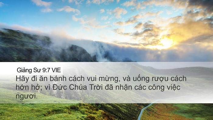 Giảng Sư 9:7 VIE Bible Verse Image