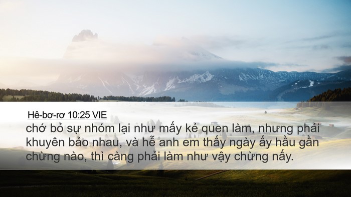 Hê-bơ-rơ 10:25 VIE Bible Verse Image