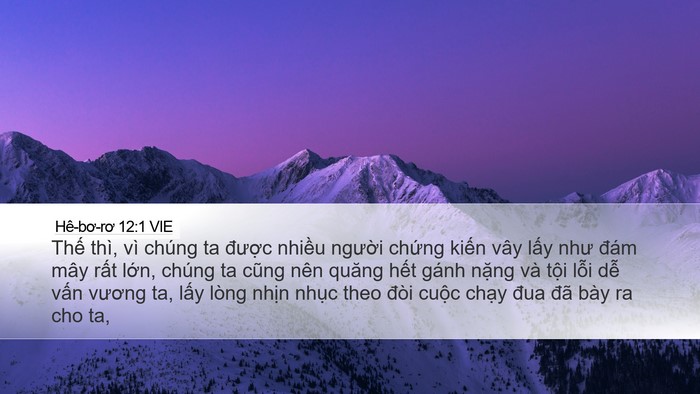 Hê-bơ-rơ 12:1 VIE Bible Verse Image