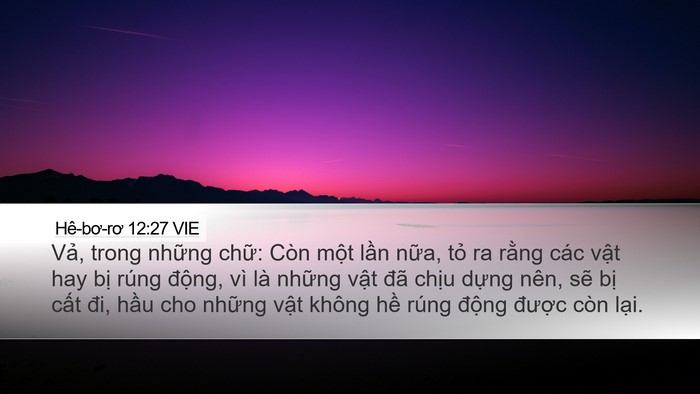 Hê-bơ-rơ 12:27 VIE Bible Verse Image