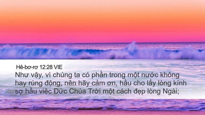 Hê-bơ-rơ 12:28 VIE Bible Verse Image