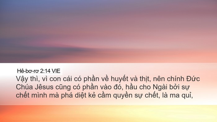 Hê-bơ-rơ 2:14 VIE Bible Verse Image