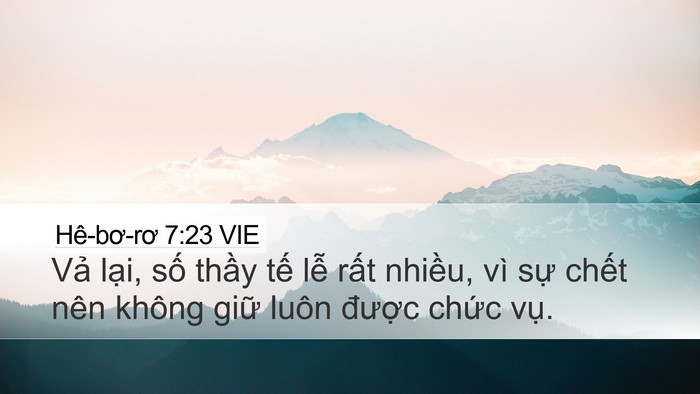 Hê-bơ-rơ 7:23 VIE Bible Verse Image