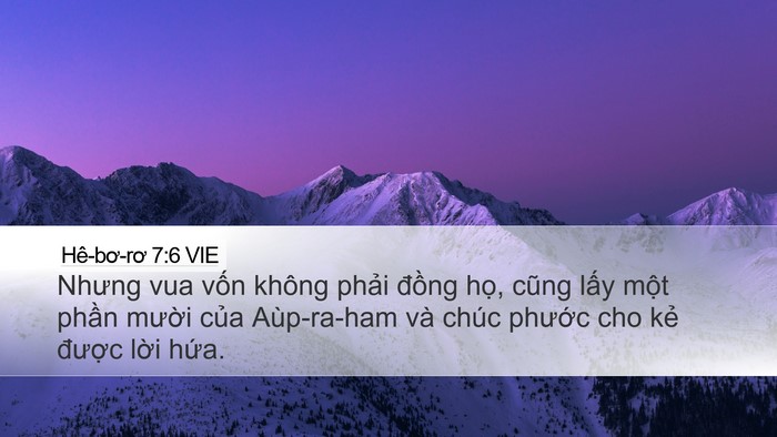 Hê-bơ-rơ 7:6 VIE Bible Verse Image