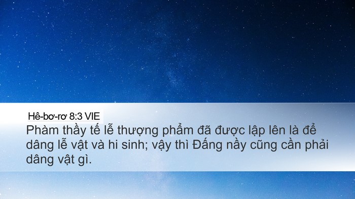 Hê-bơ-rơ 8:3 VIE Bible Verse Image