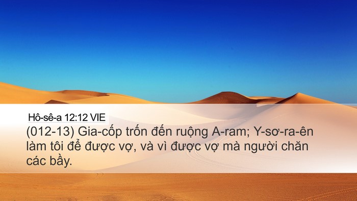 Hô-sê-a 12:12 VIE Bible Verse Image