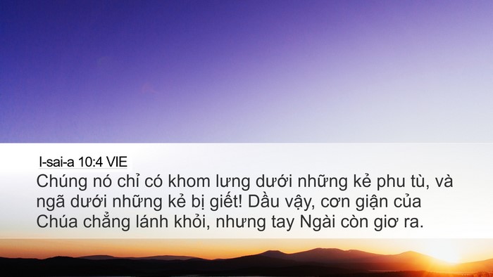 I-sai-a 10:4 VIE Bible Verse Image