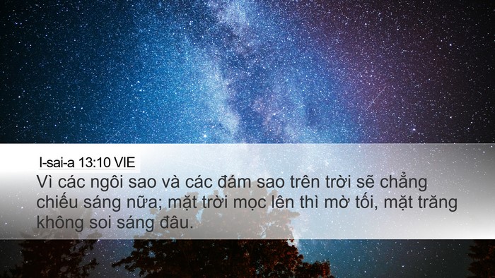I-sai-a 13:10 VIE Bible Verse Image