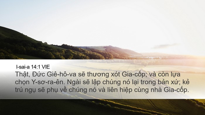 I-sai-a 14:1 VIE Bible Verse Image