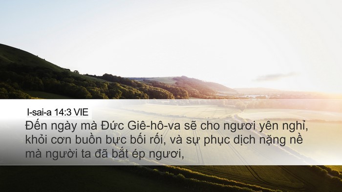 I-sai-a 14:3 VIE Bible Verse Image