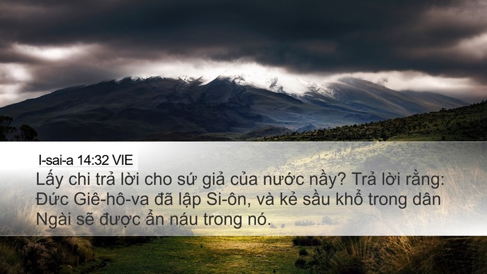 I-sai-a 14:32 VIE Bible Verse Image